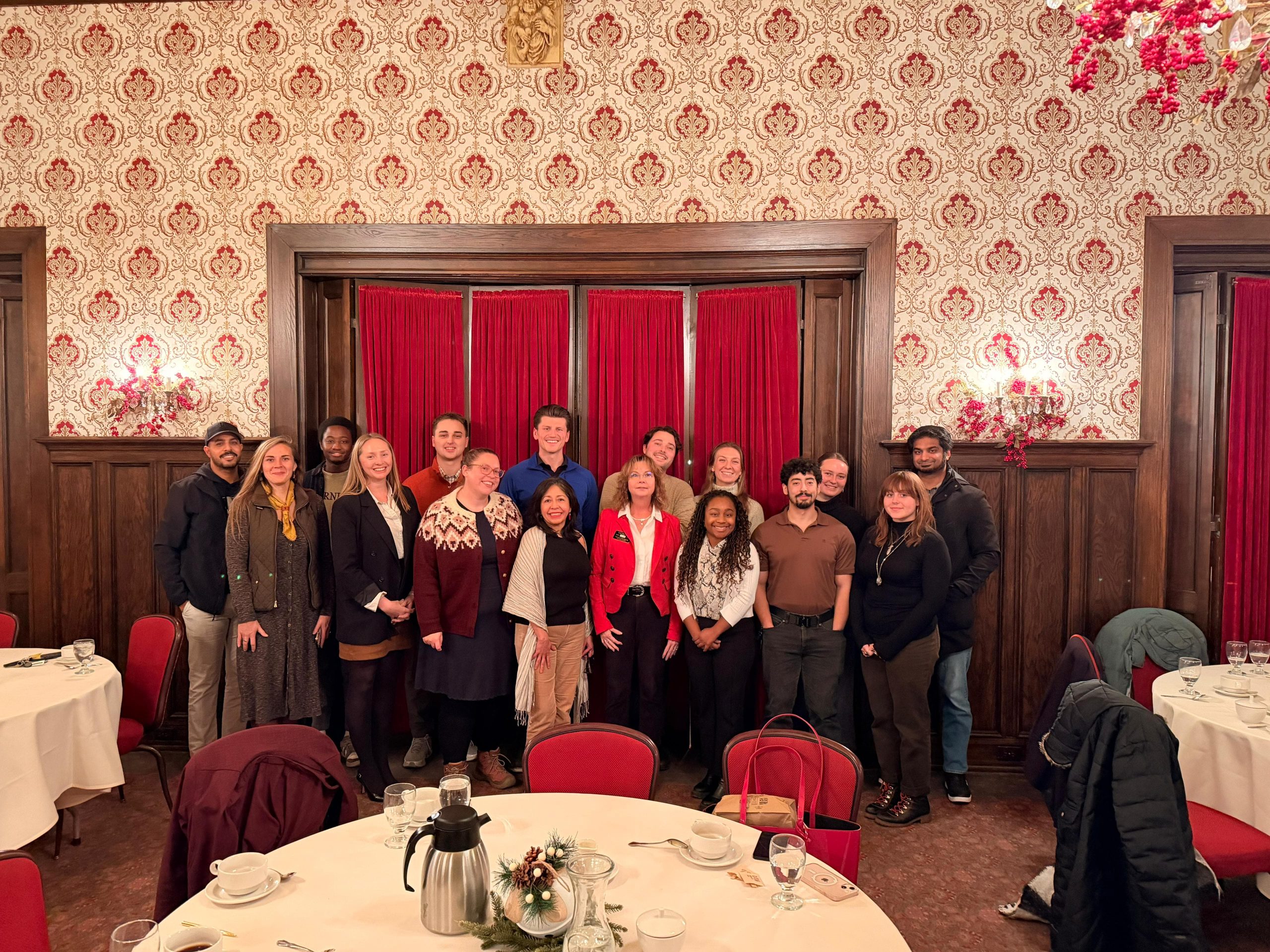 Rotaract Club of Milwaukee members gathered together at a holiday event