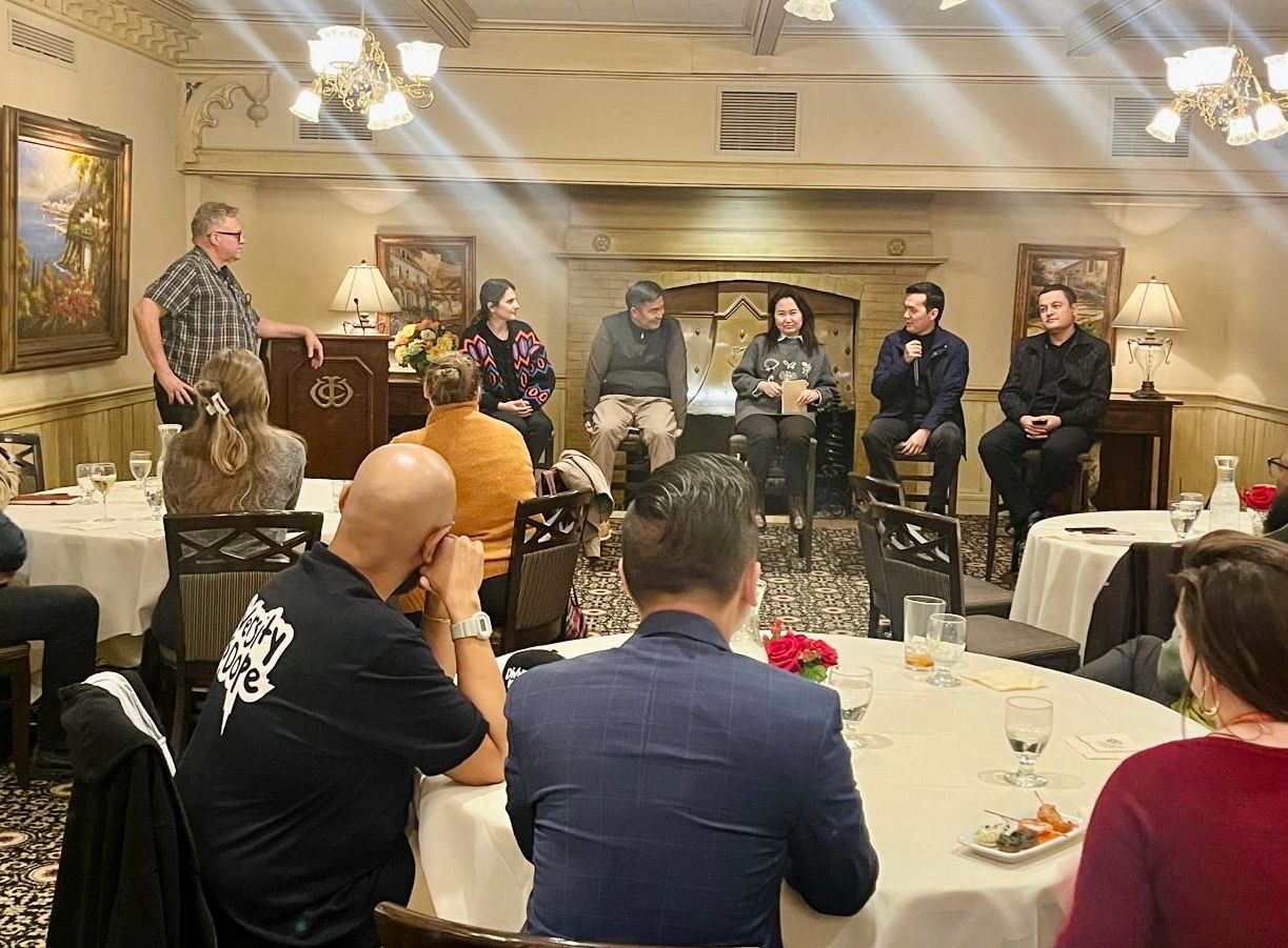 A panel discussion at a Rotaract Club of Milwaukee dinner meeting